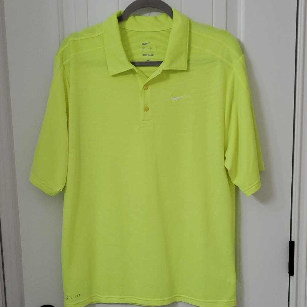 Nike Men's Yellow Polo Shirt